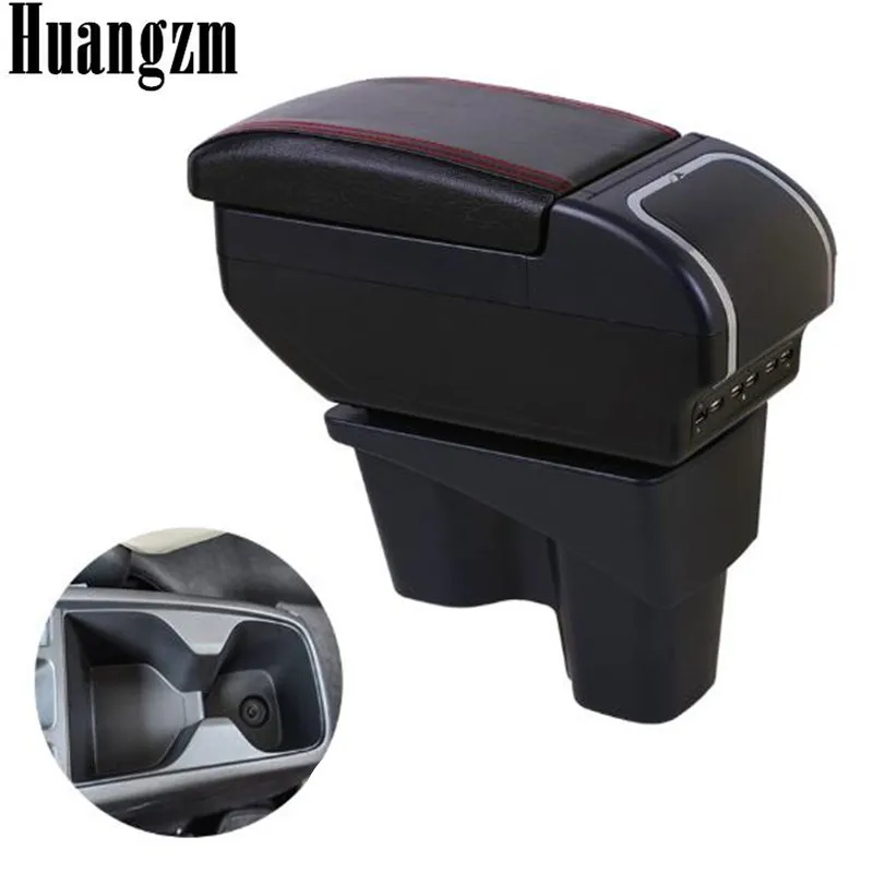 For Honda New City armrest Dual Layer Large Space PU Leather Central