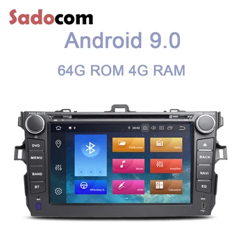 

IPS DSP 2din Android 9.0 Car DVD player 6 Core 64GB ROM 4GB RAM autoradio Bluetooth GPS For Toyota Corolla 2006 - 2009 2010 2011