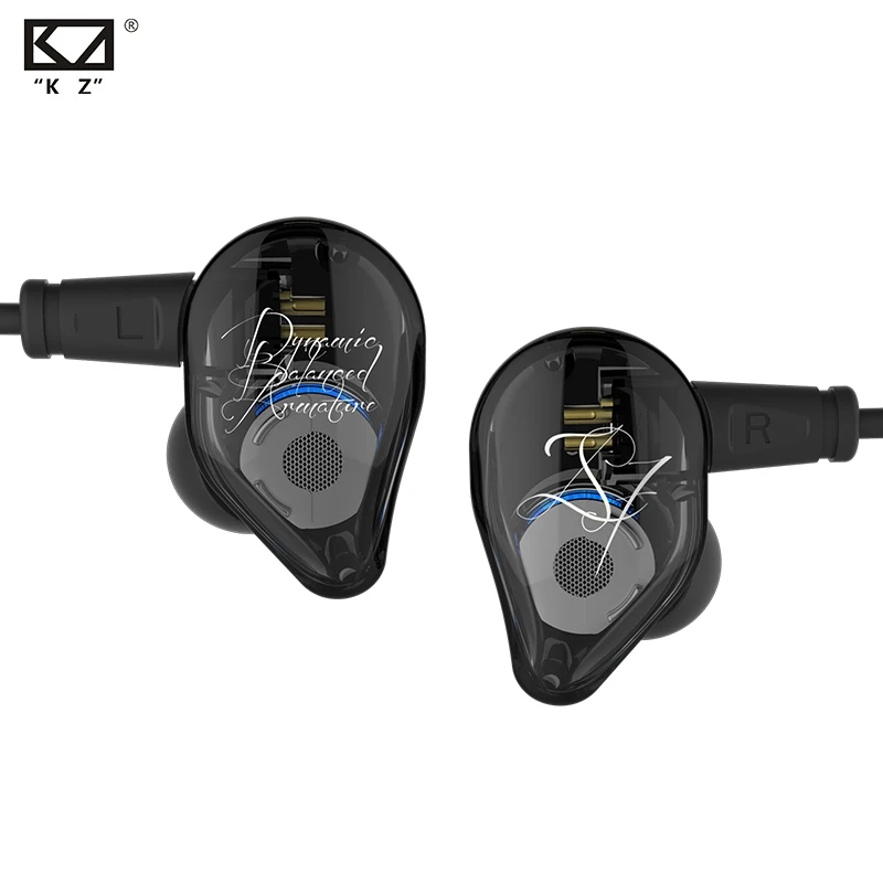 Tanie KZ ED16 słuchawki 2BA + 1DD armatura i dynamiczny hybrydowy zestaw słuchawkowy słuchawka hi fi ciężki bas sportowe słuchawki douszne z 2 pin kabel KZ ZS10 BA10