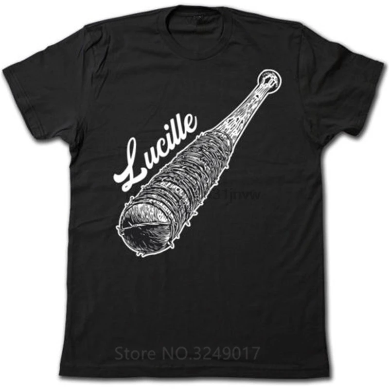 Новинка 2019 футболки мужская футболка с принтом Ходячие мертвецы Люсиль