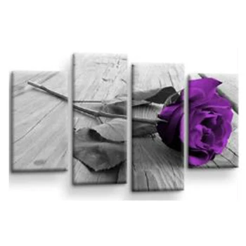 

Floral Rose Wall Art Grey White Teal Flower Love Home Canvas Split Picture Decorative Painting Living Room Home Decoration