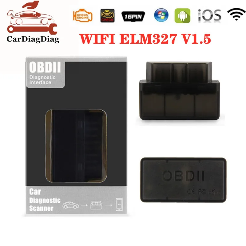 

ELM327 V1.5 Wireless Wifi Scanner Code Reader Works on Phone iOS Android Car OBDII Diagnostic Tool OBD 2 ELM 327 V1.5 WI-FI