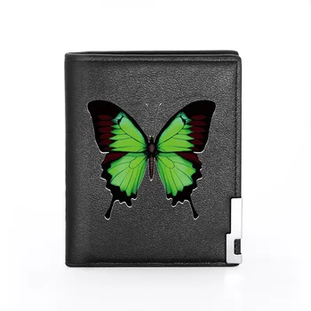 

Fashion Beautiful Butterfly Printing Pu Leather Wallet Men Women Bifold Credit Card Holder Short Purse Male