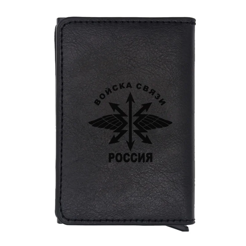 Классический российский кошелек с отделением для карт, Ретро стиль, для мужчин и женщин, кожаные зажимы для денег, кошелек для карт, держатель для денег - Цвет: Black