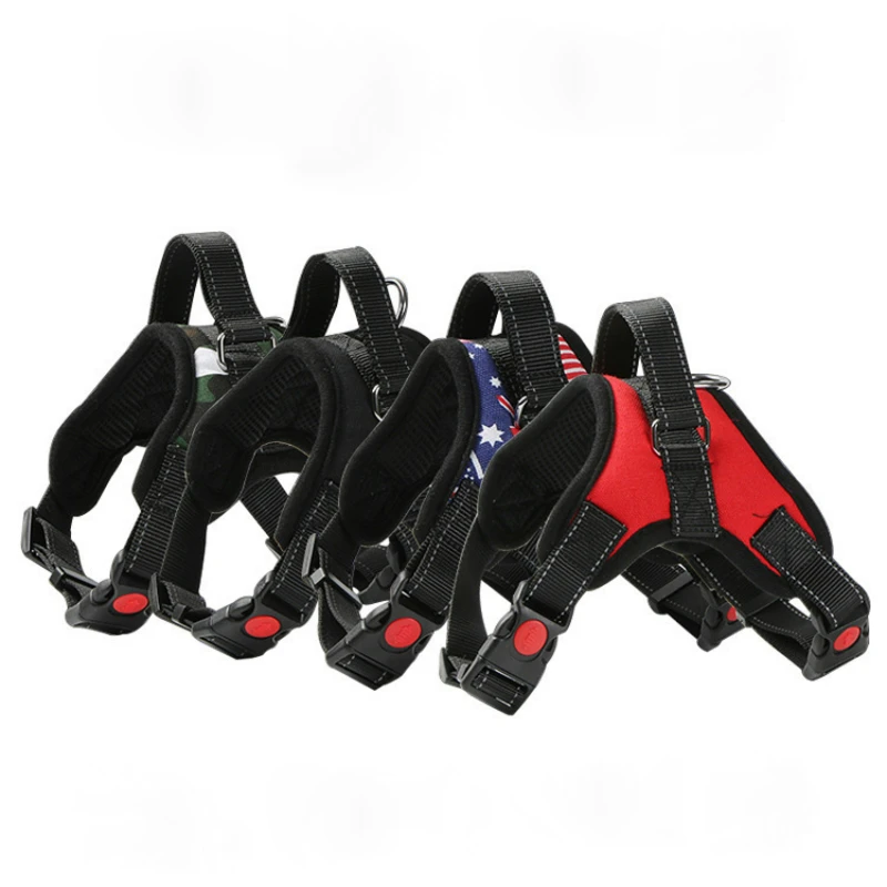 12 Colors Reflective Pets Harnesses For Medium Big Dogs Explosion-Proof Collar Personalized Pet Supply Leads Nylon Puppy Product | Дом и сад