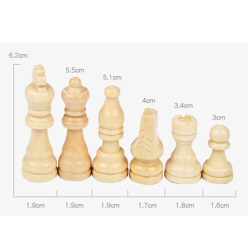 Magnetic Wooden Foldable Chess Set - Image 5