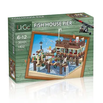 

IDEAS Creator MOC Series The Dock and Old Fishing Store Set Compatible lepines 21310 Building Blocks Bricks house Toys gifts