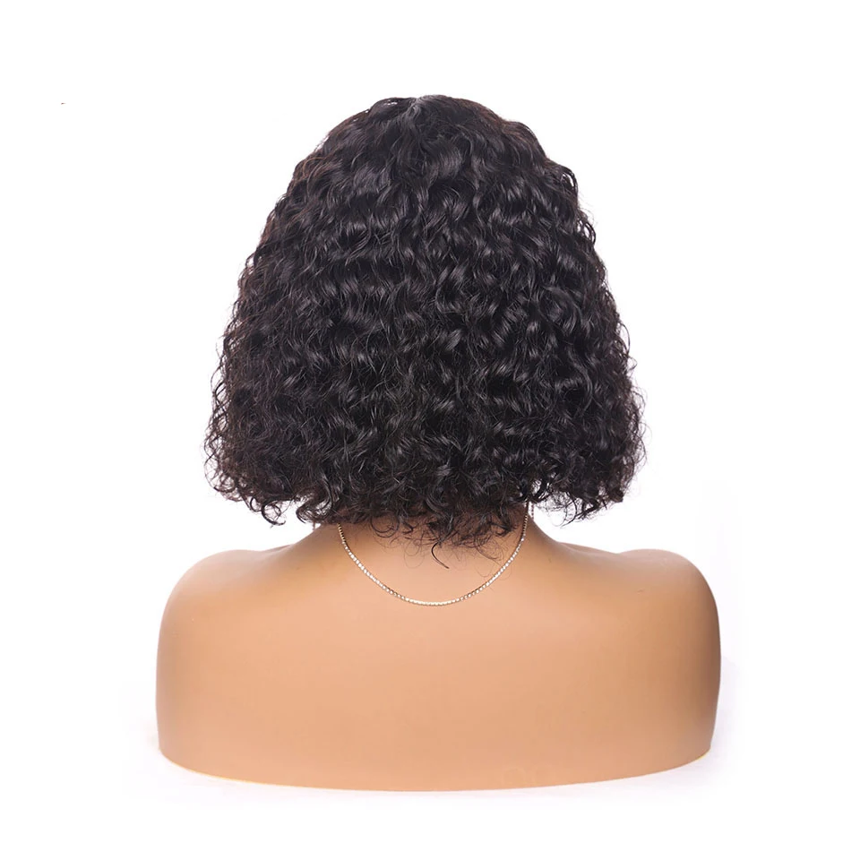 water wave wig13x4 lace front wig brazilian wig bob short lace front human hair wigs for black women pixie cut wig non-remy