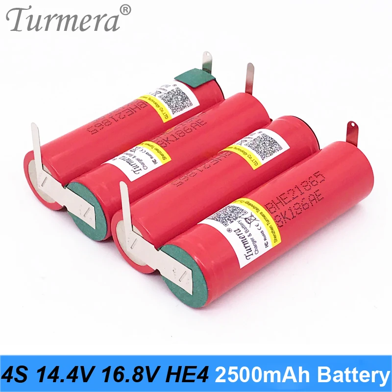 

4S 16,8 V 14,4 V литиевый аккумулятор 18650 HE2 2500mah 20A 35A ток разряда для отвертки и Shurik (настроить)