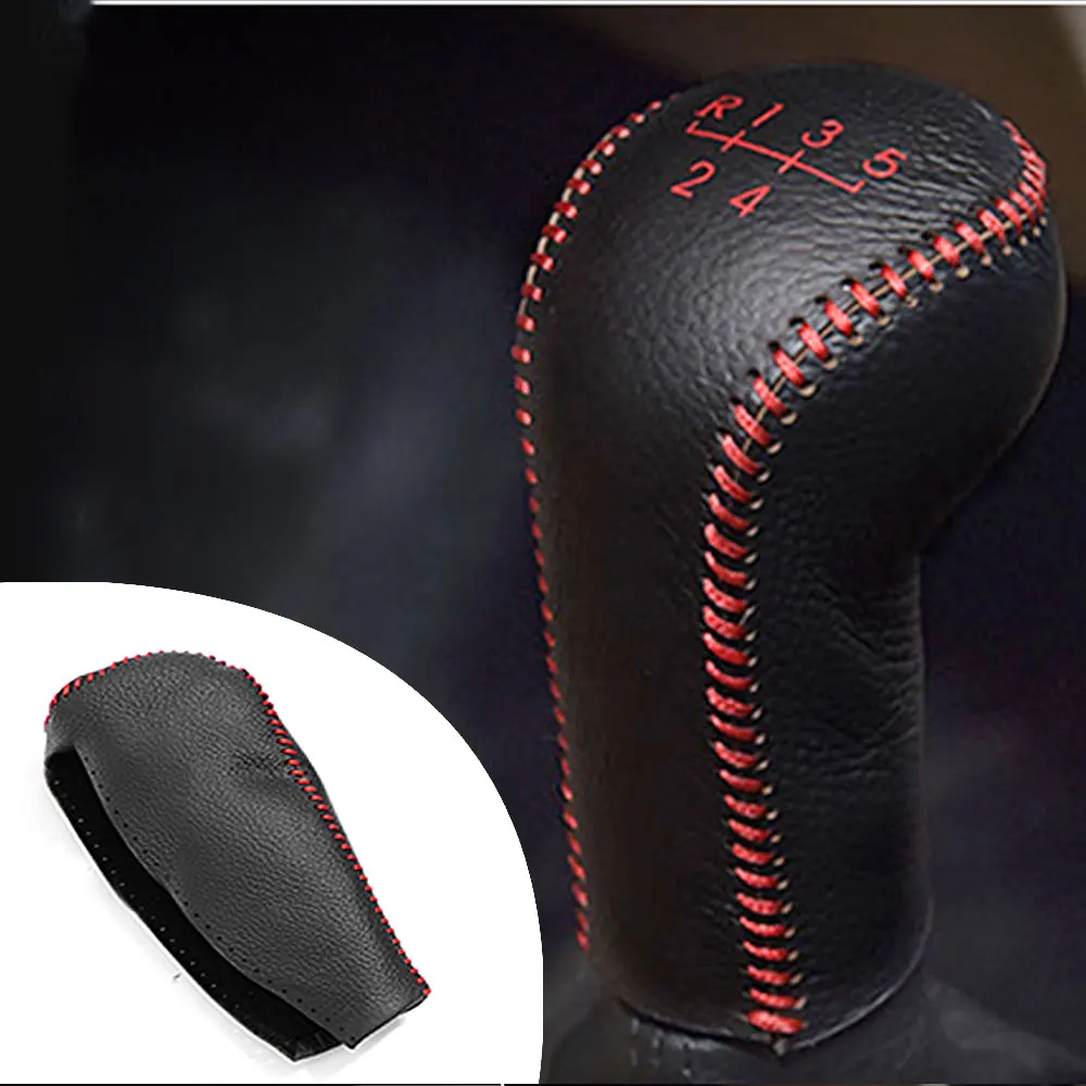 

Muchkey Leather Gear Shift Knob Cover For SKODA Fabia 2008 2009 2010 2011 2012 5 Speed Manual Shift Lever