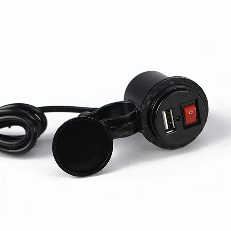 5V 2.1A USB мотоцикл водонепроницаемый переключатель гнездо мотоцикла телефон зарядное устройство адаптер прикуривателя