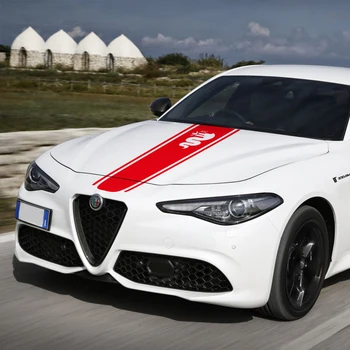 

For Alfa Romeo Giulia Giulietta 159 156 MITO Stelvio 147 Sportiva Duetto GT Auto Accessories Car Hood Cover Vinyl Decal Stickers