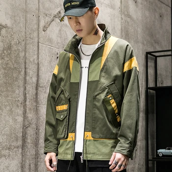 

New 2020 Spring Autumn Jackets Bigger Pocket Men Classic Solid Casual Fashion Jacket Plus Asian Size M-3XL