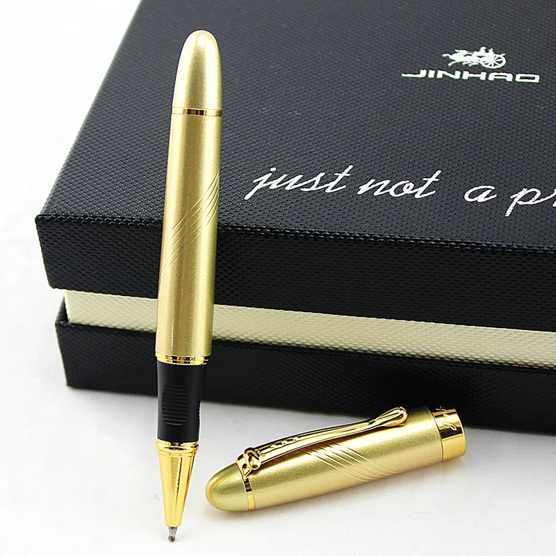 JINHAO X450 Роскошная металлическая шариковая ручка 0 5 мм Золотой зажим офисные