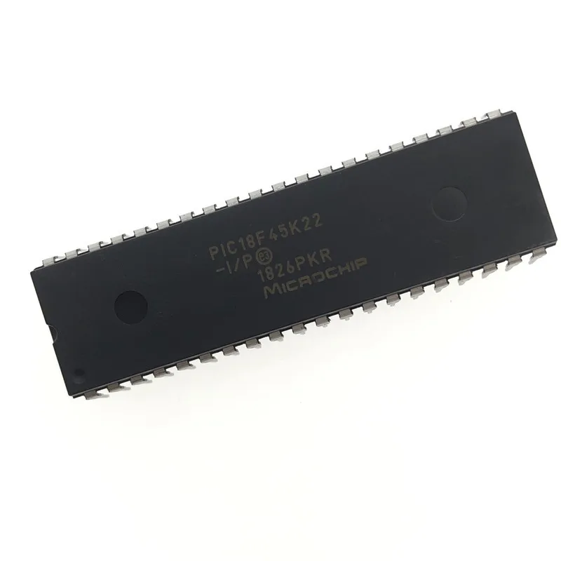 10PCS PIC18F45K22-I/P DIP-40 PIC18F45K22-IP DIP40 PIC18F45K22 18F45K22 8-bit microcontroller New and original |
