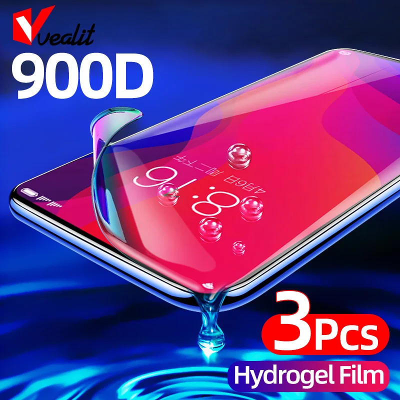 1 3 шт. 900D противосиняя легкая Гидрогелевая пленка для Realme X7 7 6 5 X2 X50 Pro XT X3 C11 C15 V5 C3 C2