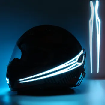 

LED Motorcycle Helmet Light Strip EL Cold Remote Control Light LED Helmet Atmosphere Lamp For Motorcycle Decorate Accessories