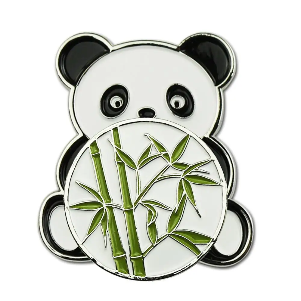 PINMEI Panda Golf Ball marks Golf Hat зажимы наборы эмбоссированные кепки зажимы и банбу гольф маркеры инструменты для гольфа для леди/детей гольф - Цвет: banboo