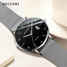 Jenises, мужские часы, Лидирующий бренд, роскошные, мужские кварцевые часы, спортивные, повседневные, наручные, тонкие, стальные, сетчатые, водонепроницаемые часы, мужские часы