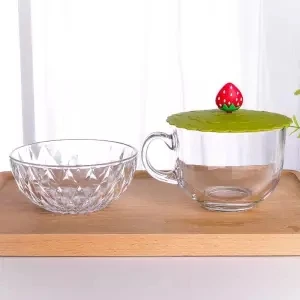 Овсяная чашка, чашка для завтрака, чашка для молочных зерен, стеклянная чашка, домашняя Милая чашка для воды с большим животом, большой рот, стакан, чашки и кружки для путешествий - Цвет: 2-piece suit