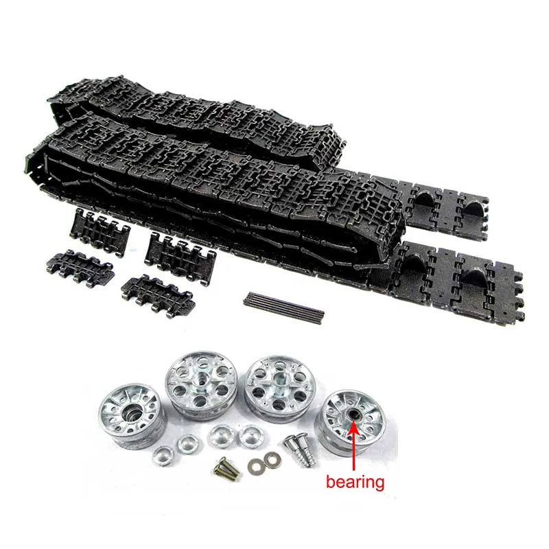 

Mato 1:16 3909-1 Soviet Union T-34 RC tank parts metal tracks & etal sprockets metal idler wheels with bearing kit