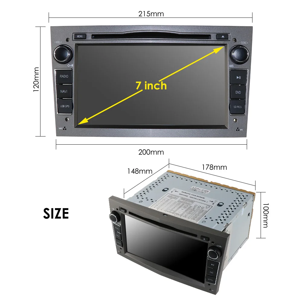 Заводская цена, автомобильный dvd-плеер для Opel Astra H Combo Corsa Meriva Vivaro Tigra Signum Радио Стерео TPMS gps навигационная система DAB - Цвет: grey