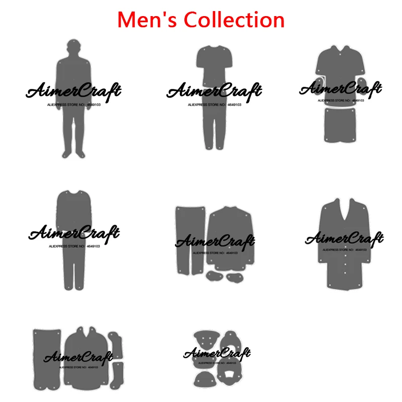Only Man Series Серия одежды для мужчин и женщин, металлические Вырубные штампы, трафарет для скрапбукинга, сделай сам, тиснение, ремесло, вырубки, карточка, новые штампы для - Цвет: Only Man Series