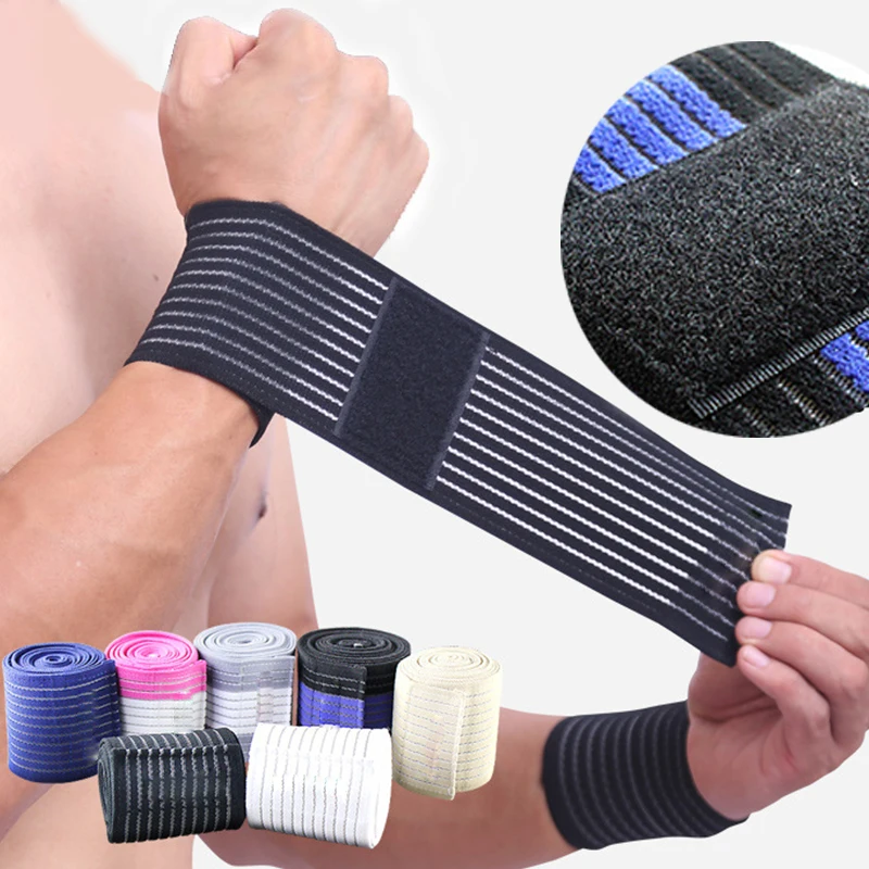 1 Pc 40*7.5cm Wrist Band Men Women Elastic Bandage for Hand Wrist Strap Wrap Fitness Wristband Sport Gym Support Protector