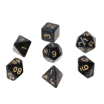 

7pcs/set Dungeons & Dragons RPG Game Dice Acrylic Polyhedral Dice DND Board Game D4 D6 D8 D10 D12 D20