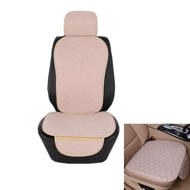 

Linen Flax Car Seat Cover Protector Auto Front Seat Cover Backrest Seat Cushion Pad Auto Automobile Interior For Truck Suv Van