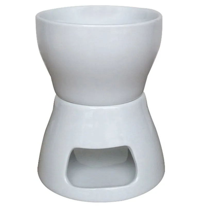 Hot Sale Ceramic Chocolate Fondue Set with Forks-Tea Light Porcelain Melting Pot | Дом и сад