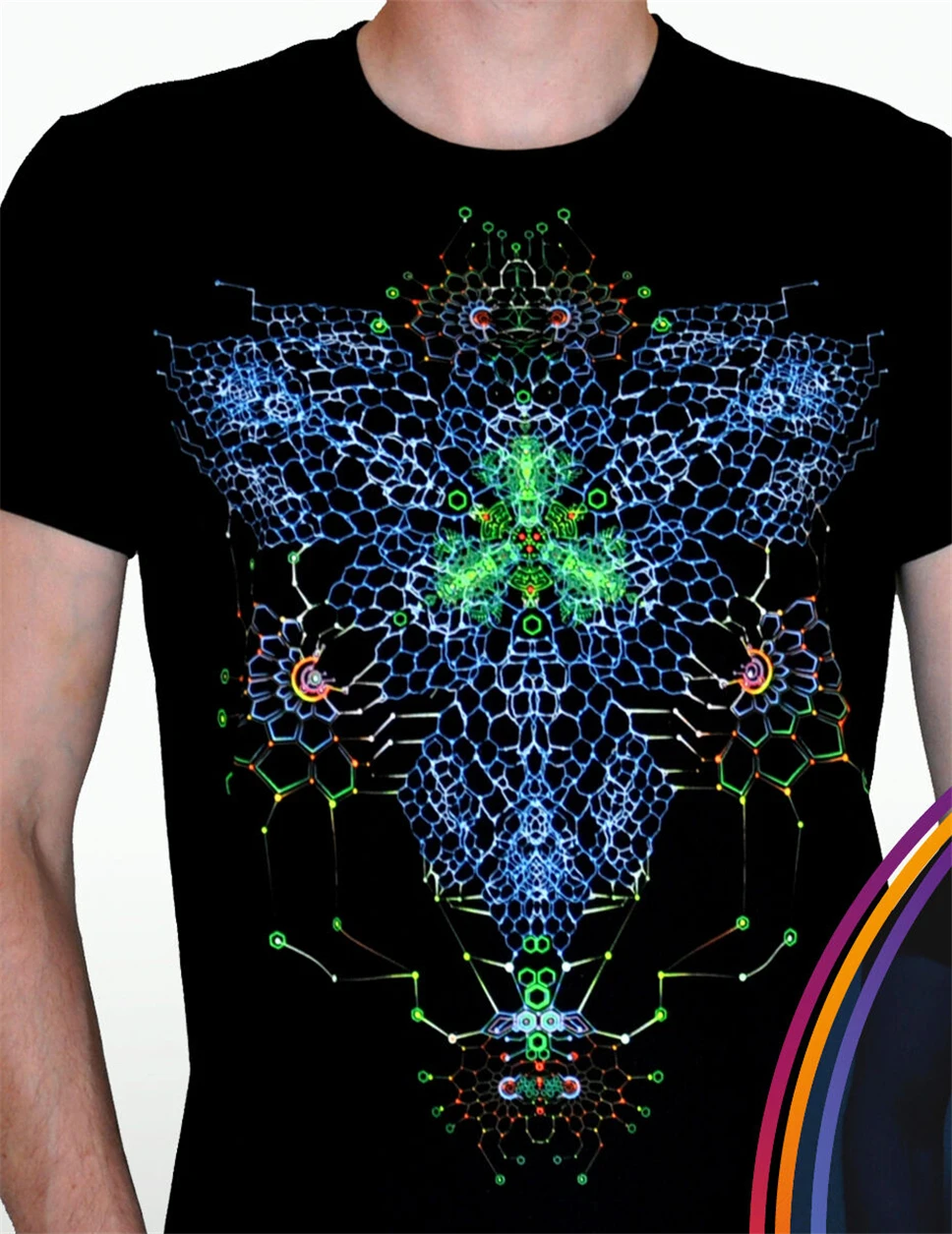 Nano Fractal Psychedelic футболка Goa Trance ультрафиолетовый свет Lsd Psy Rave Edm стильная футболка на заказ