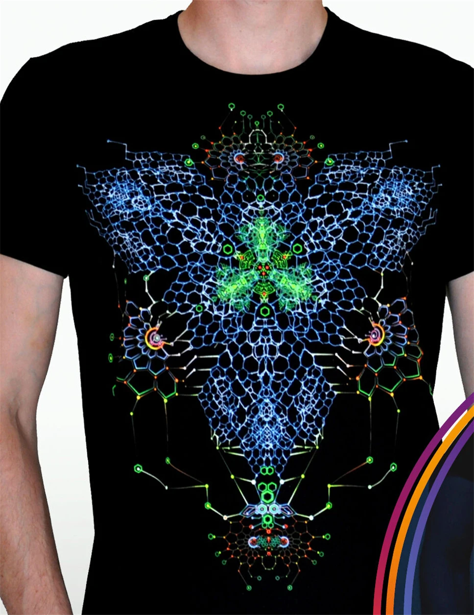 

Nano Fractal Psychedelic T Shirt Goa Trance Uv Black Light Lsd Psy Rave Edm Tee Stylish Custom Tee Shirt