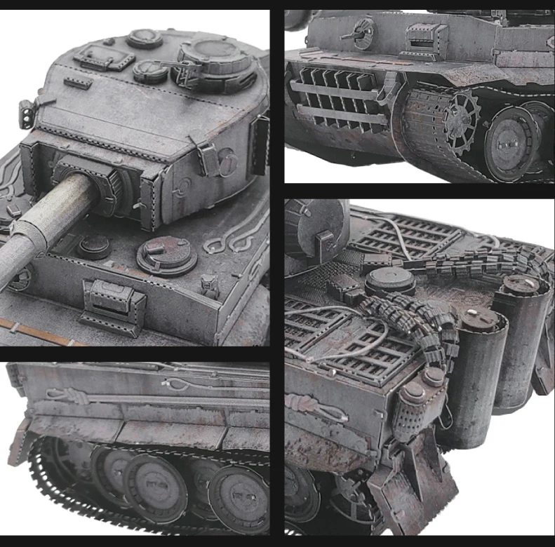 Tanque de Construção Corte a Laser Brinquedos para Adulto Modelo Metal Enigma Tigre i Chieftain Kit Ym-n086 Faça Você Mesmo Montar Mmz mu 3d 14 i chieftain tanque de construção modelo kit
