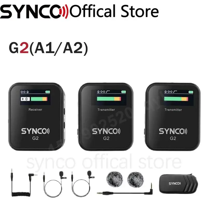 Microfono Lavalier Wireless SYNCO G2 A1 - Sistema Microfono Senza Fili 2.4GHz Per Smartphone, Fotocamere E PC - Foto 11