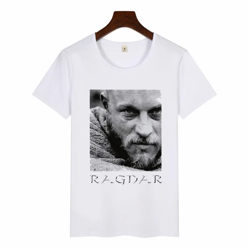 P1909F-white Новейшие дизайнерские футболки KING Ragnar Lothbrok Vikings Женская майка с коротким рукавом повседневные футболки топ с круглым вырезом Футболка - Цвет: P1909F-white