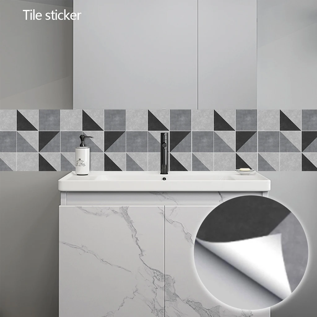 

Cement Industry Wind Parquet Flat 3D Wall Stickers Waterproof Living Room Kitchen Bathroom Modern Home Decoration Art Stickers