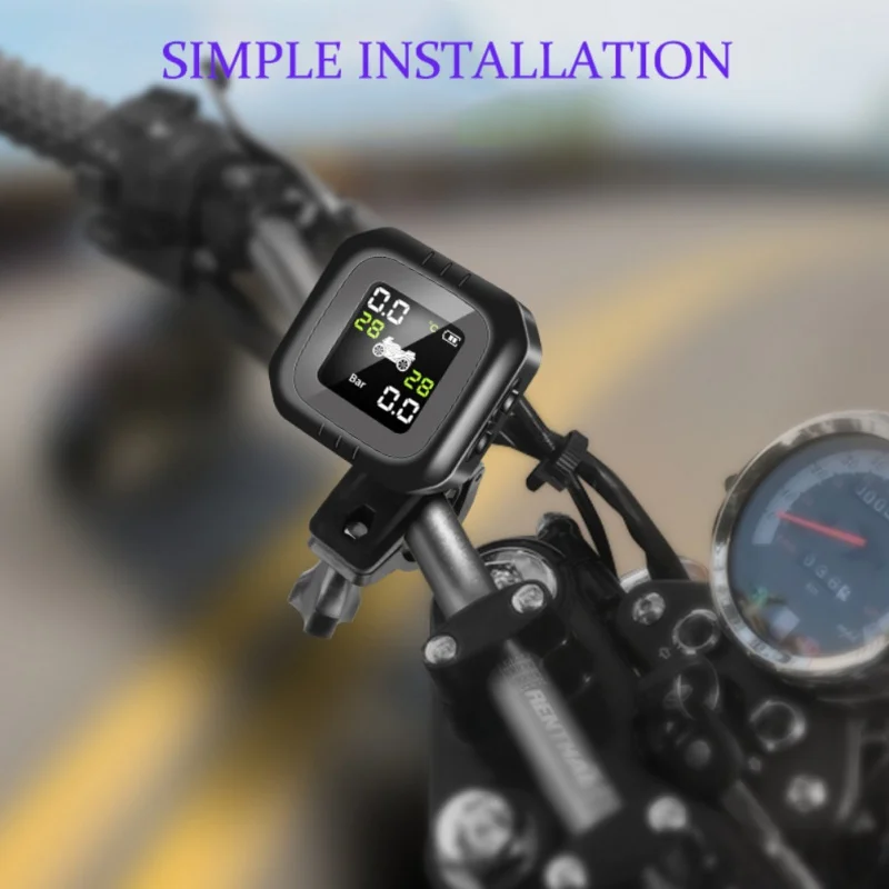 

Motorcycle Tire Pressure Monitoring System External Sensor Real Time Monitor Motorcycle Tire Tool car accessories