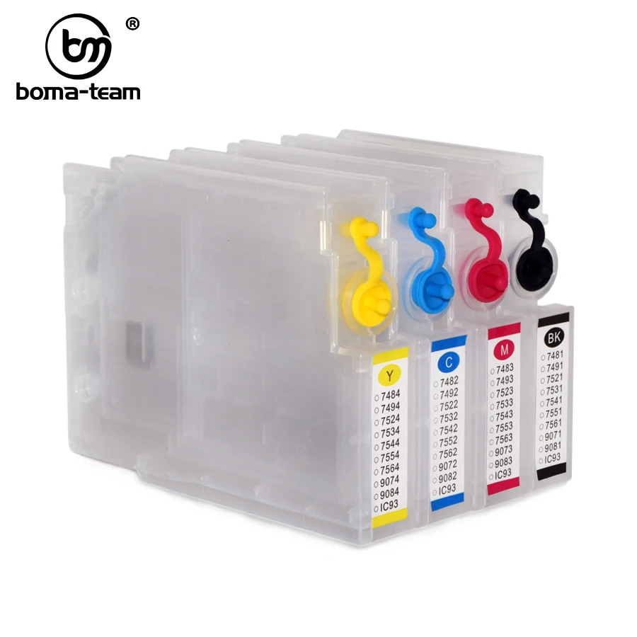 BOMA TEAM Japan IC93 93XL ICBK93L ICC93XL ICM93 ICY93 Заправляемый чернильный картридж с чипом ARC для