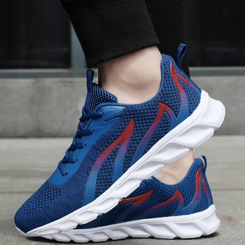 

Factory direct new summer fly woven mesh men's shoes breathable rubber high quality soft bottom lightweight men's casual shoes