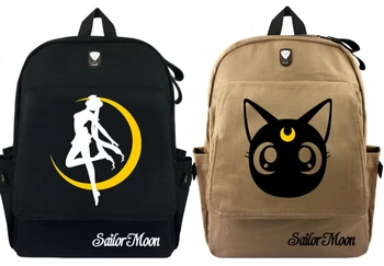 

New Sailor Moon Canvas Backpack College Student School Bags for Teenagers Casual Rucksack Travel Laptop Daypack Girls Boys Gifts