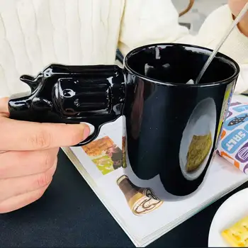 

Creative Revolver Ceramic Cup Eating Chicken Must Have Large Capacity Mug Coffee Cup Personality Water Cup Cups and Mugs Mug