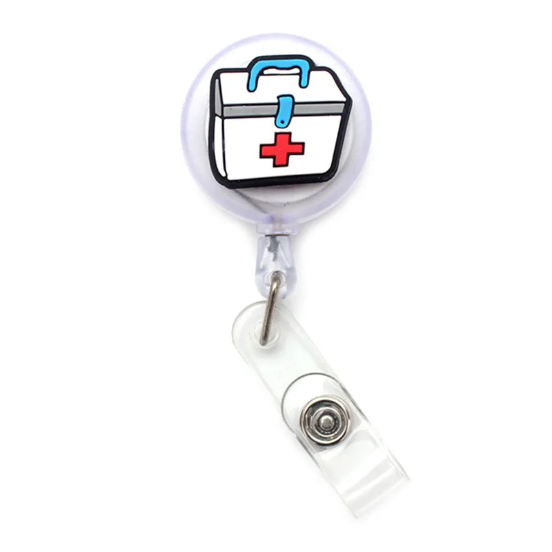 Porta Badge Retrattile a Tema infermieri e medicina 13 Portachiavi con simbolo di pronto soccorso