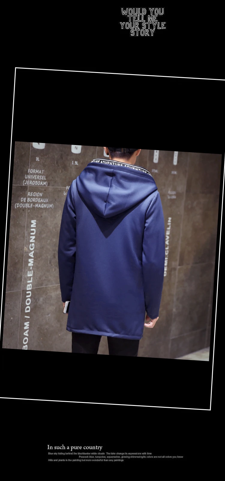 New Style Men Autumn And Winter plus Velvet Warm Cotton-padded Clothes Korean-style Slim Fit Trend Handsome Mid-length King