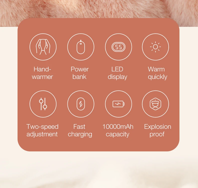 Hand warmers 10000mAh Mobile Power Bank (2)