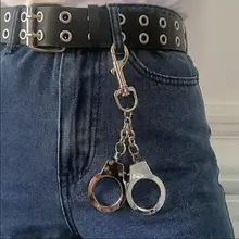 Брелок из нержавеющей стали Панк Хип-хоп модный пояс-цепочка на талию Мужские штаны цепочка мужские джинсы Панк серебряные брюки с металлической цепью Брелок