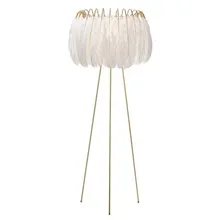 Скандинавские перьевые лампы, атмосферная романтическая Светодиодная лампа E27, перьевая Напольная Лампа для гостиной, спальни, студии, кабинета, подвесной светильник