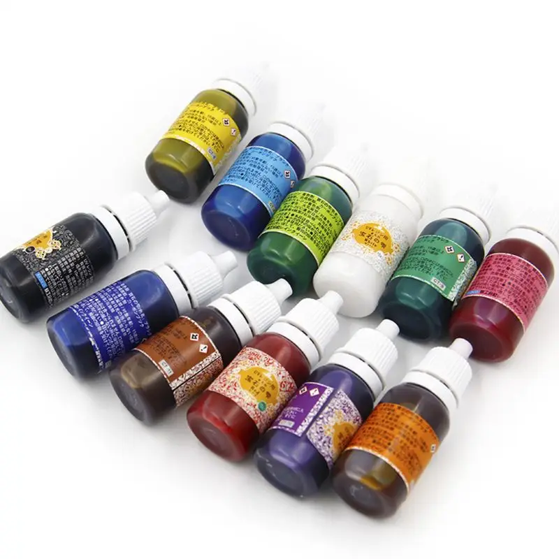 

12 Color UV Resin Ultraviolet Curing Resin Liquid Pigment Dye Handmade Art Craft