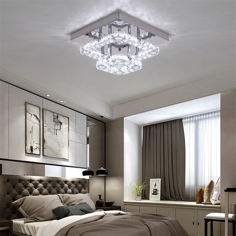 Modern LED Crystal Chandelier Ceiling Lamp
