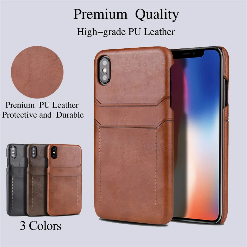 Для IPhone 11 12 Mini pro max чехол с держателем для карт Iphone X Xs Max Xr роскошный кожаный